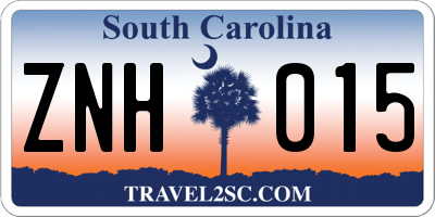 SC license plate ZNH015