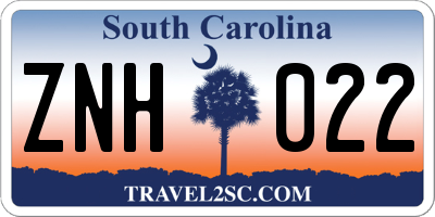 SC license plate ZNH022