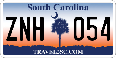 SC license plate ZNH054