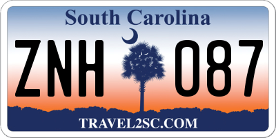 SC license plate ZNH087