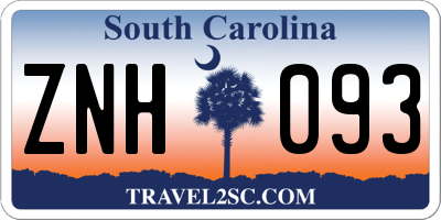 SC license plate ZNH093