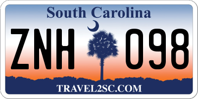 SC license plate ZNH098