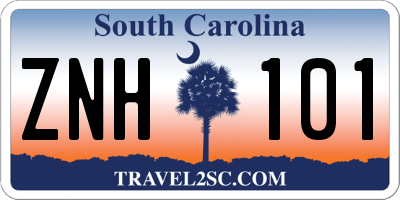 SC license plate ZNH101