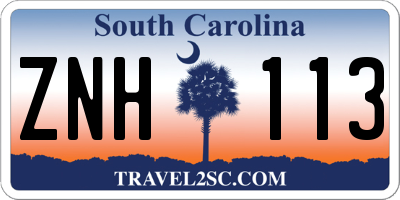 SC license plate ZNH113