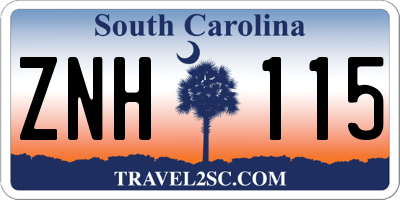SC license plate ZNH115