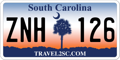 SC license plate ZNH126