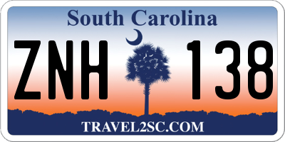SC license plate ZNH138