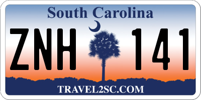 SC license plate ZNH141