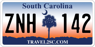 SC license plate ZNH142
