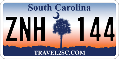 SC license plate ZNH144