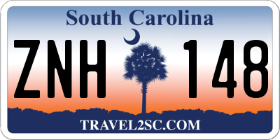 SC license plate ZNH148