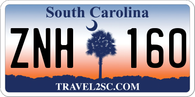 SC license plate ZNH160