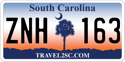 SC license plate ZNH163