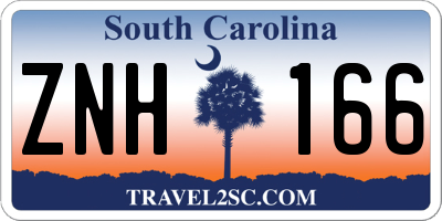 SC license plate ZNH166