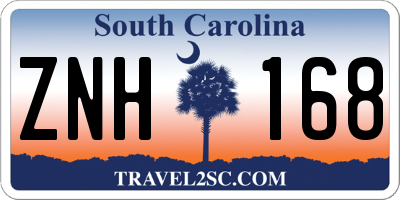 SC license plate ZNH168