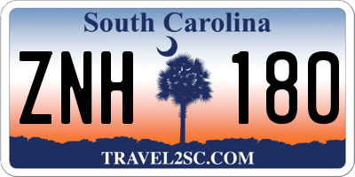 SC license plate ZNH180