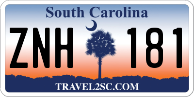 SC license plate ZNH181