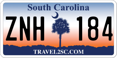 SC license plate ZNH184