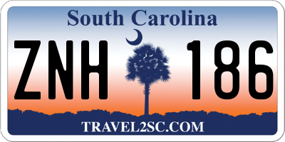 SC license plate ZNH186