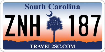 SC license plate ZNH187