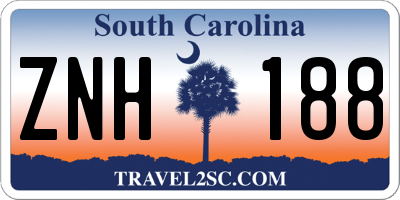 SC license plate ZNH188