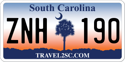 SC license plate ZNH190