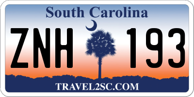 SC license plate ZNH193