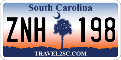 SC license plate ZNH198