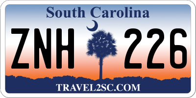 SC license plate ZNH226