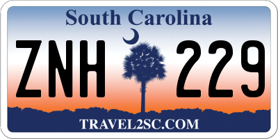 SC license plate ZNH229