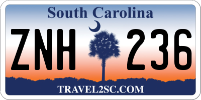 SC license plate ZNH236