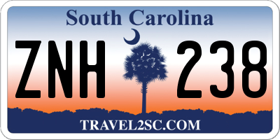 SC license plate ZNH238