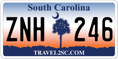 SC license plate ZNH246