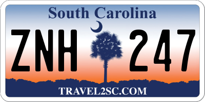 SC license plate ZNH247