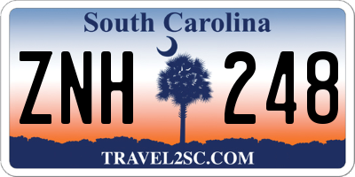 SC license plate ZNH248