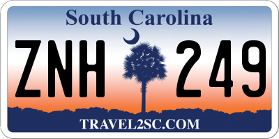 SC license plate ZNH249