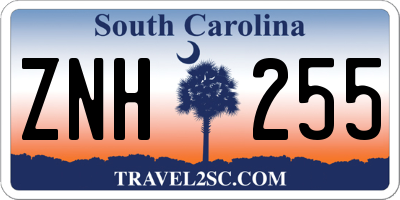 SC license plate ZNH255