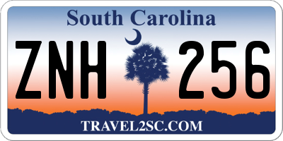 SC license plate ZNH256