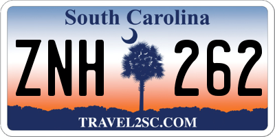SC license plate ZNH262
