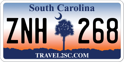 SC license plate ZNH268