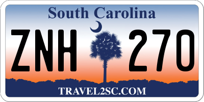 SC license plate ZNH270