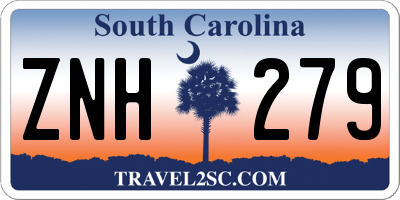 SC license plate ZNH279