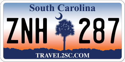 SC license plate ZNH287