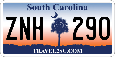 SC license plate ZNH290