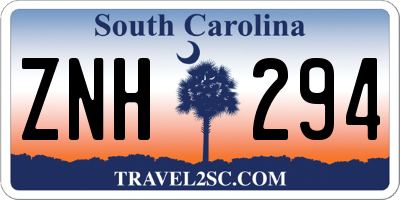 SC license plate ZNH294