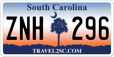 SC license plate ZNH296