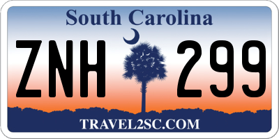 SC license plate ZNH299