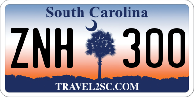 SC license plate ZNH300