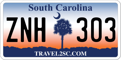 SC license plate ZNH303
