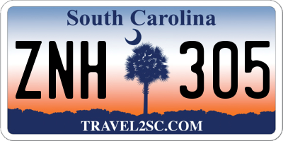SC license plate ZNH305